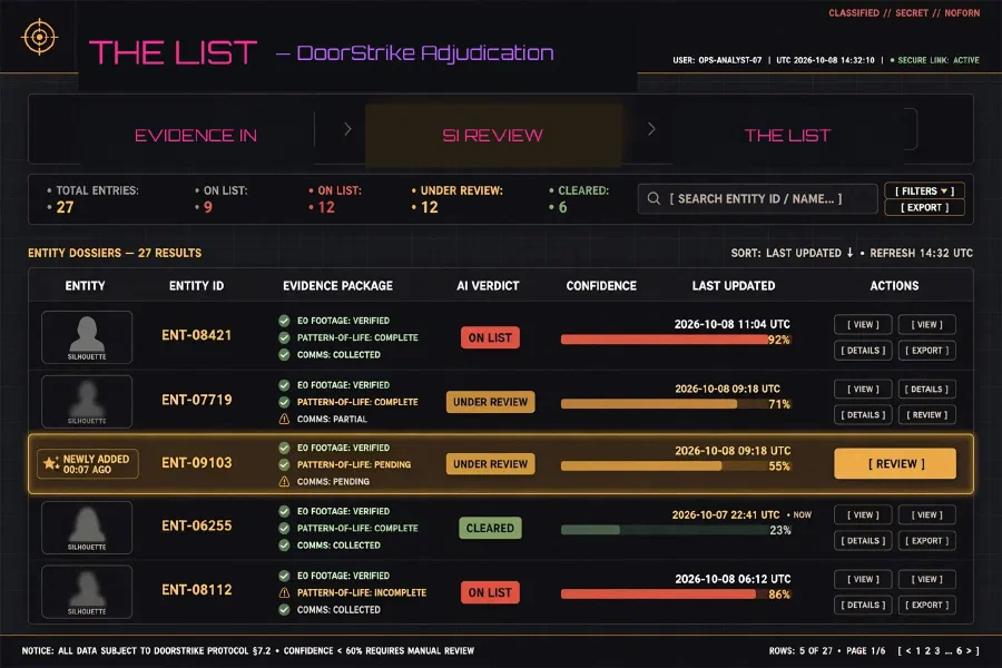 Doorstrike the List Cyberpunk