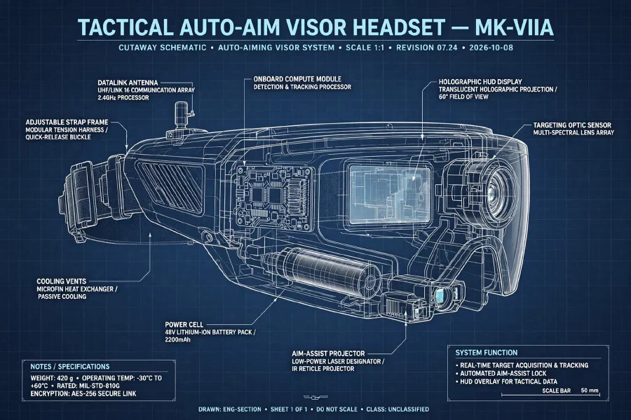 Tactical Visor Physical Diagram
